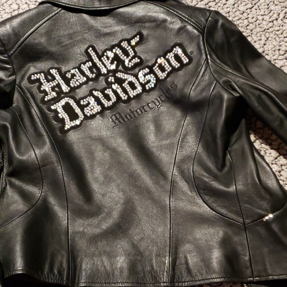 Harley Davidson Jacket with Sworvski crystals, like new